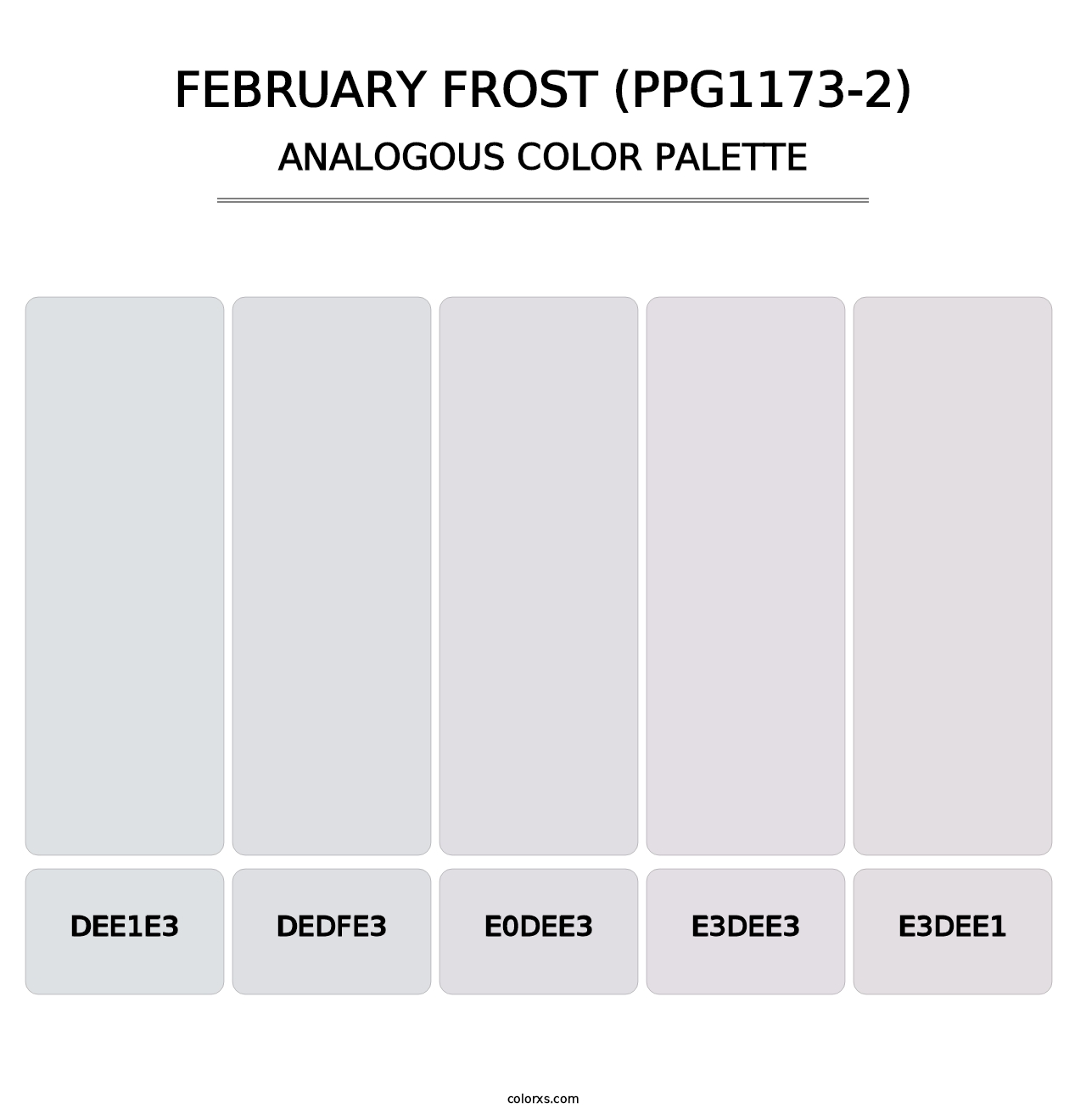 February Frost (PPG1173-2) - Analogous Color Palette