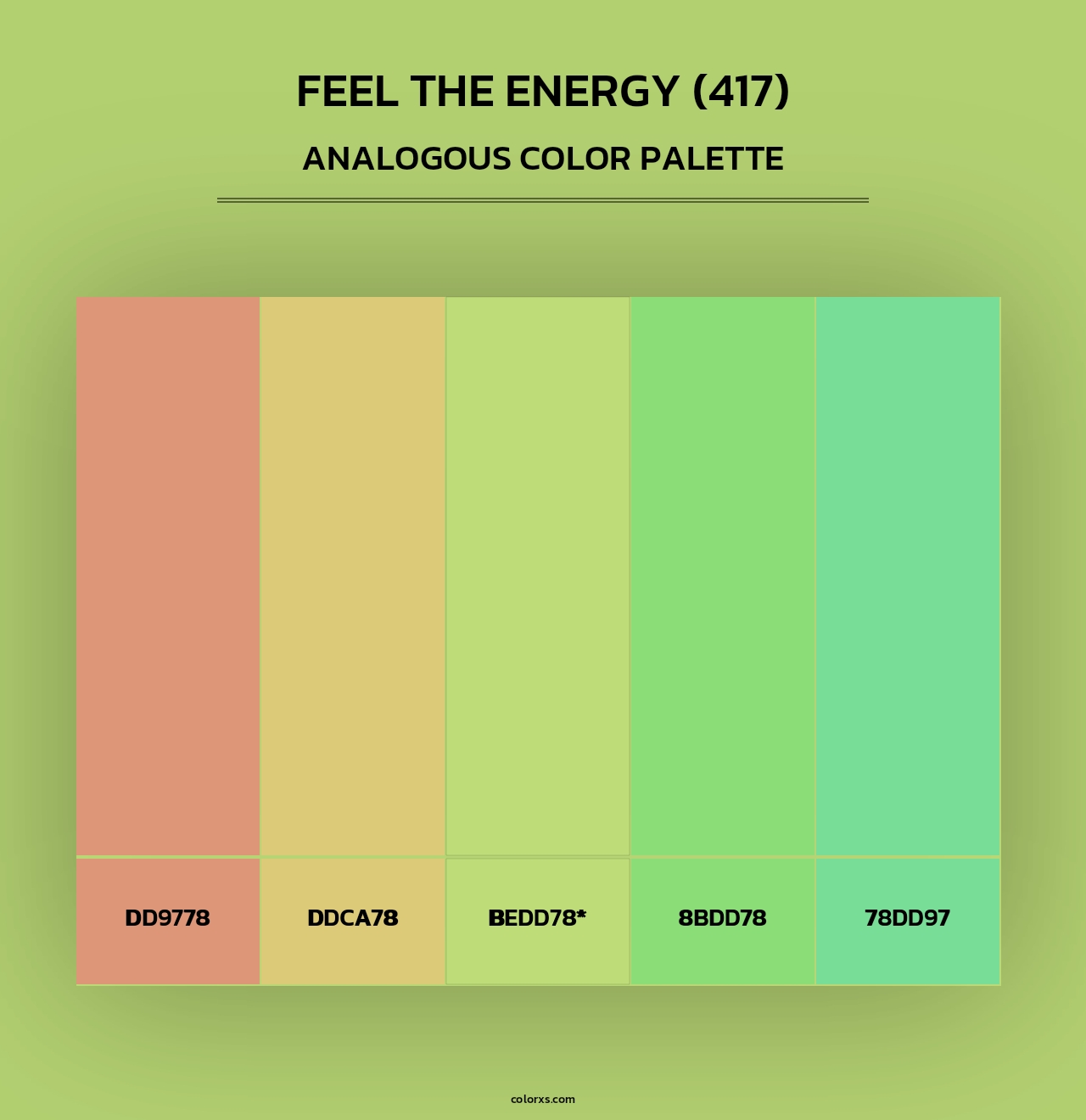 Feel the Energy (417) - Analogous Color Palette