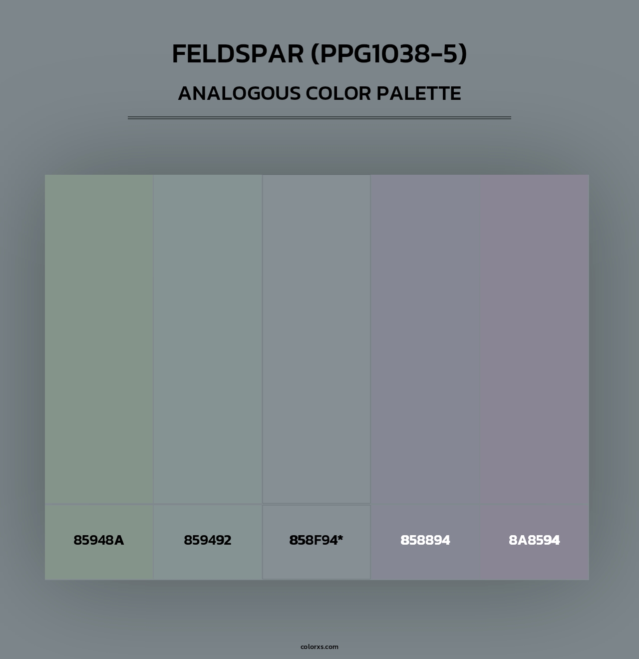Feldspar (PPG1038-5) - Analogous Color Palette