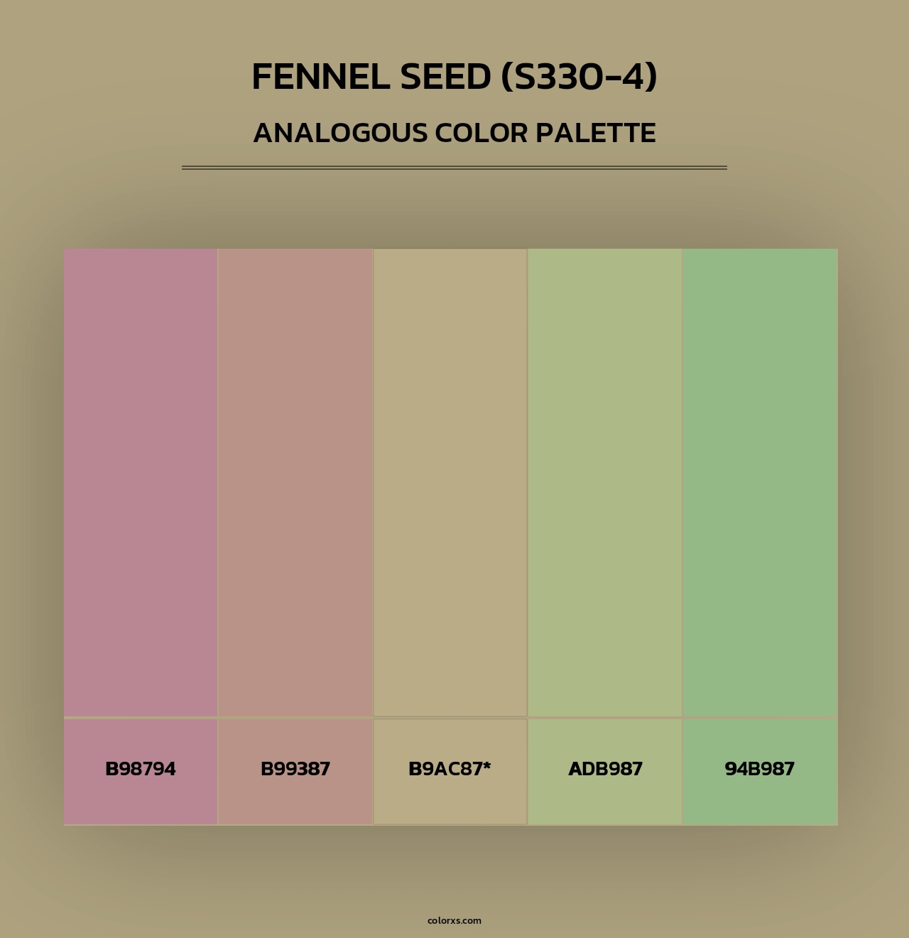 Fennel Seed (S330-4) - Analogous Color Palette