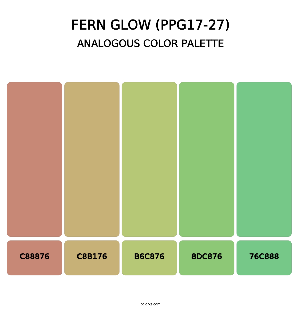 Fern Glow (PPG17-27) - Analogous Color Palette