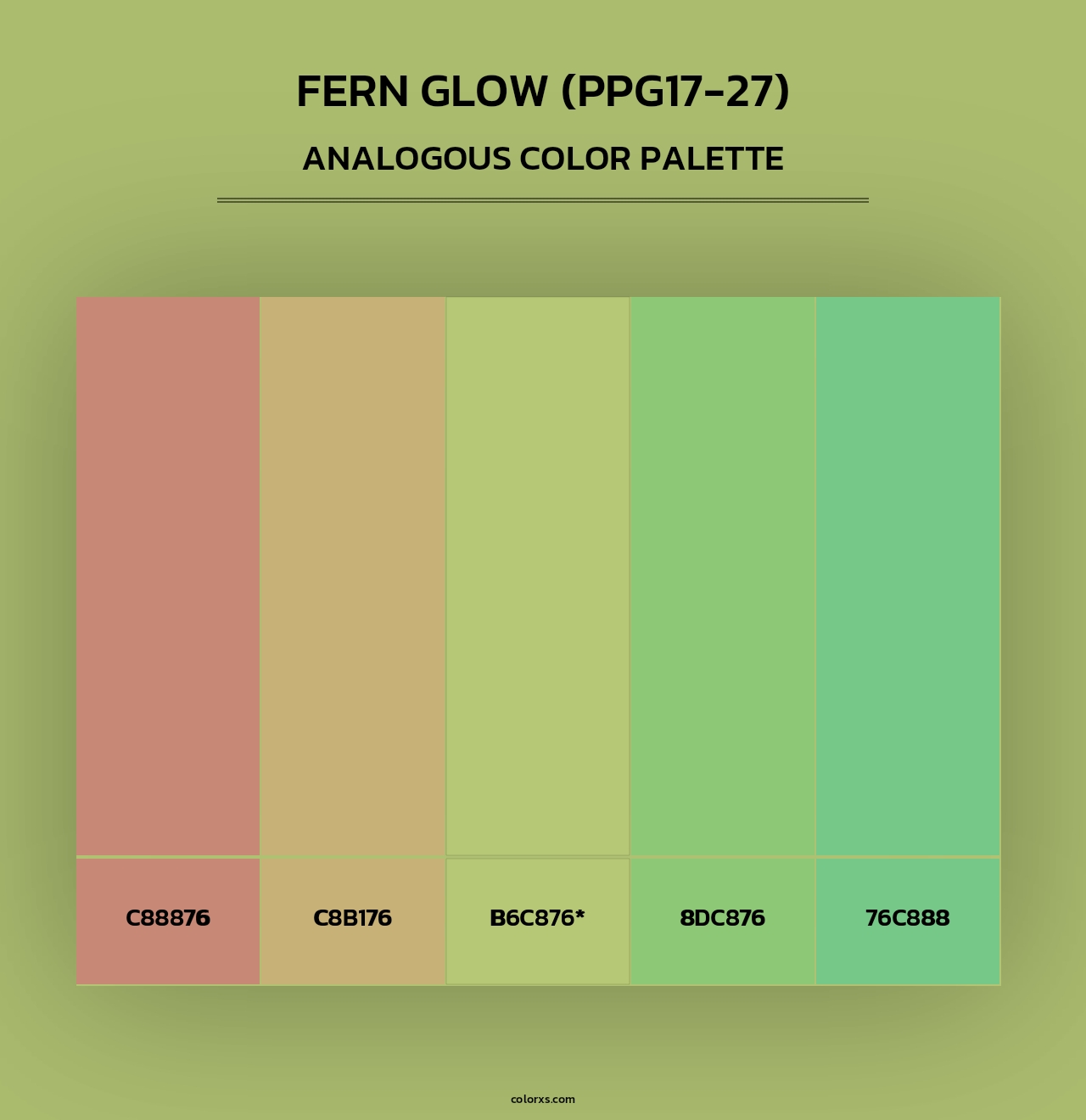 Fern Glow (PPG17-27) - Analogous Color Palette