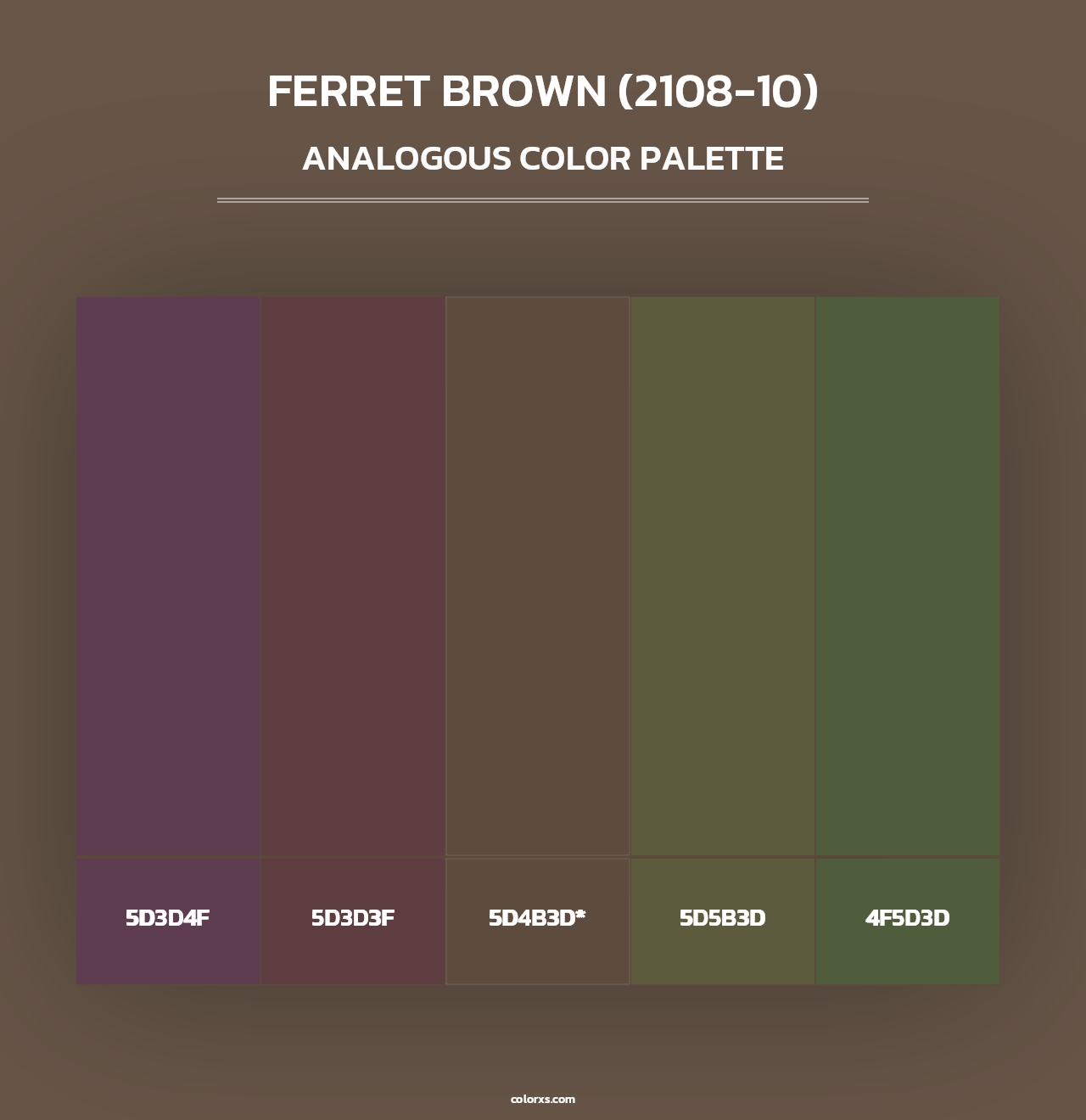 Ferret Brown (2108-10) - Analogous Color Palette