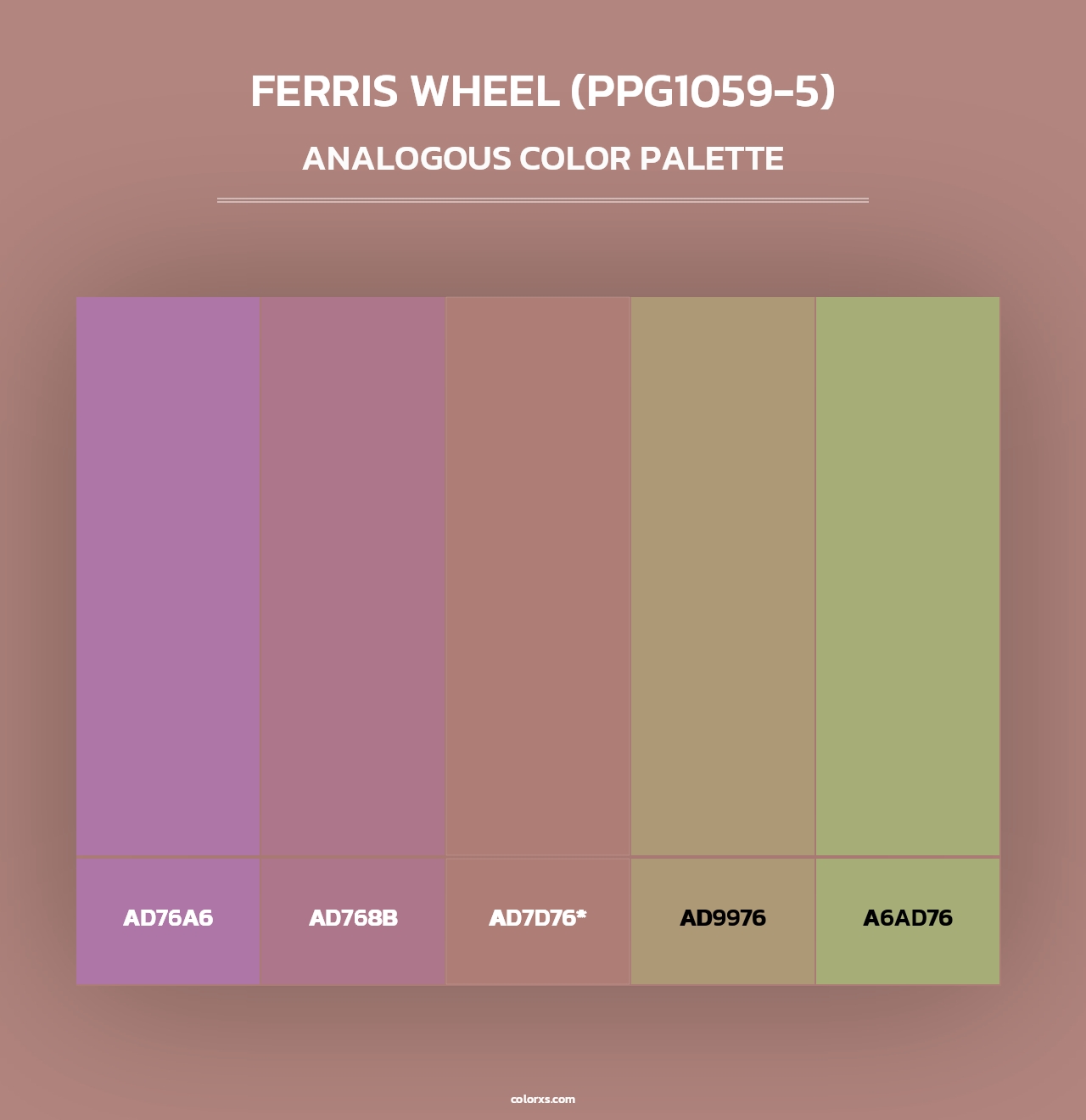 Ferris Wheel (PPG1059-5) - Analogous Color Palette