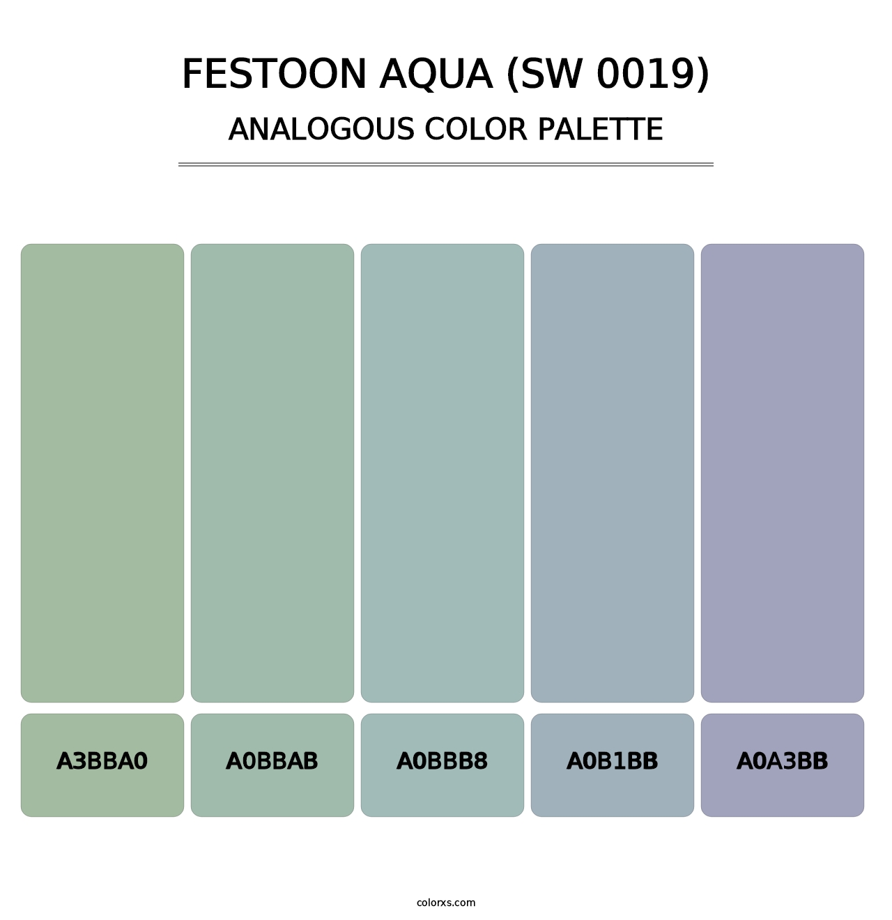 Festoon Aqua (SW 0019) - Analogous Color Palette