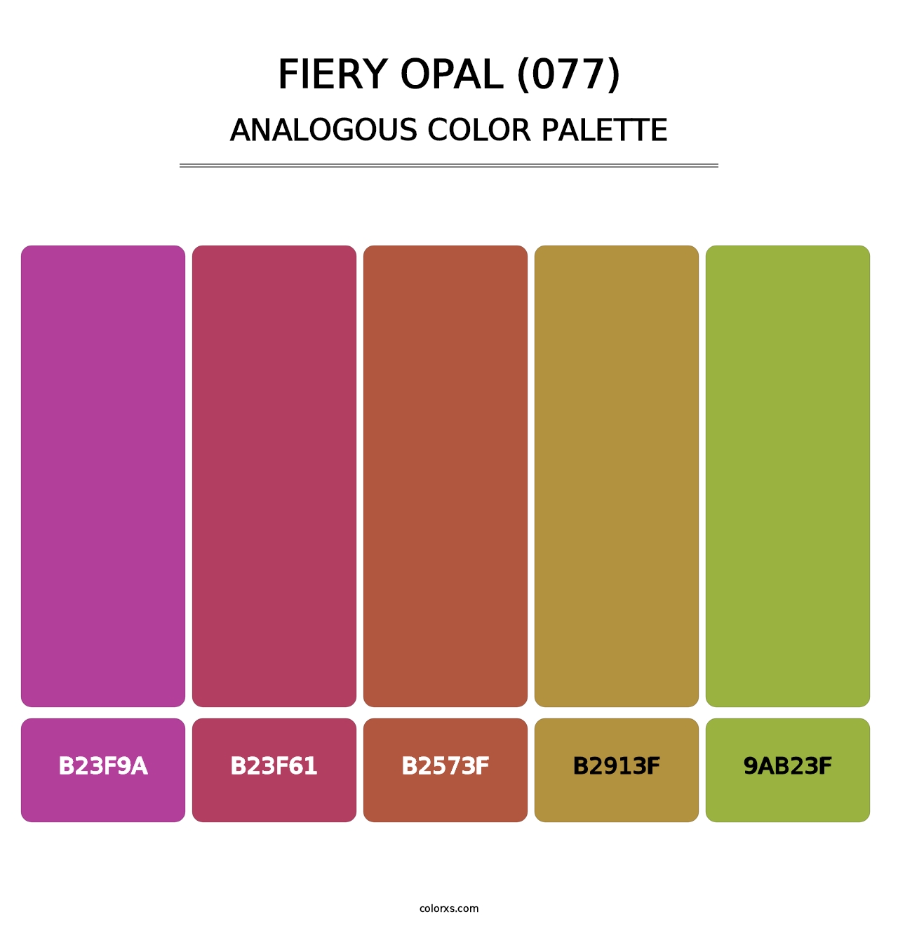 Fiery Opal (077) - Analogous Color Palette