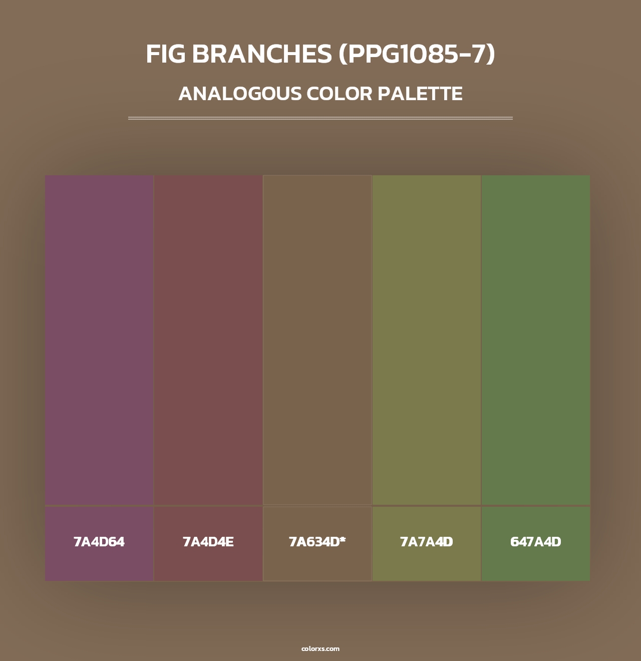 Fig Branches (PPG1085-7) - Analogous Color Palette