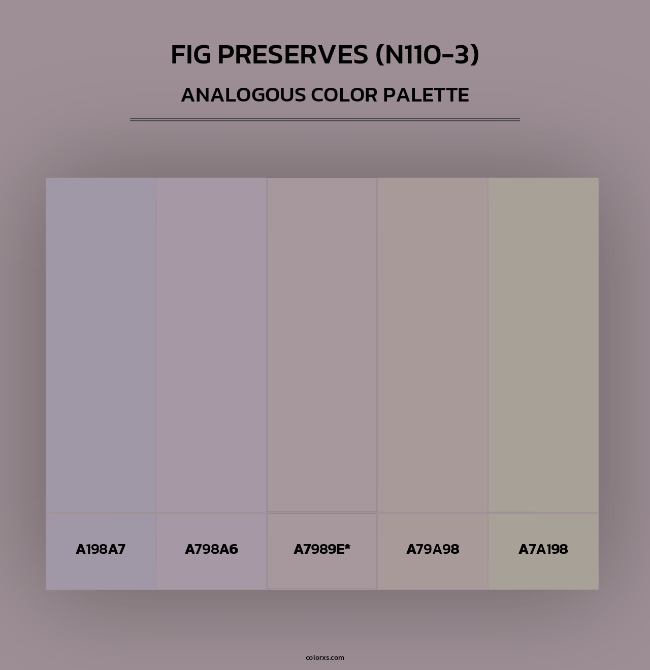 Fig Preserves (N110-3) - Analogous Color Palette