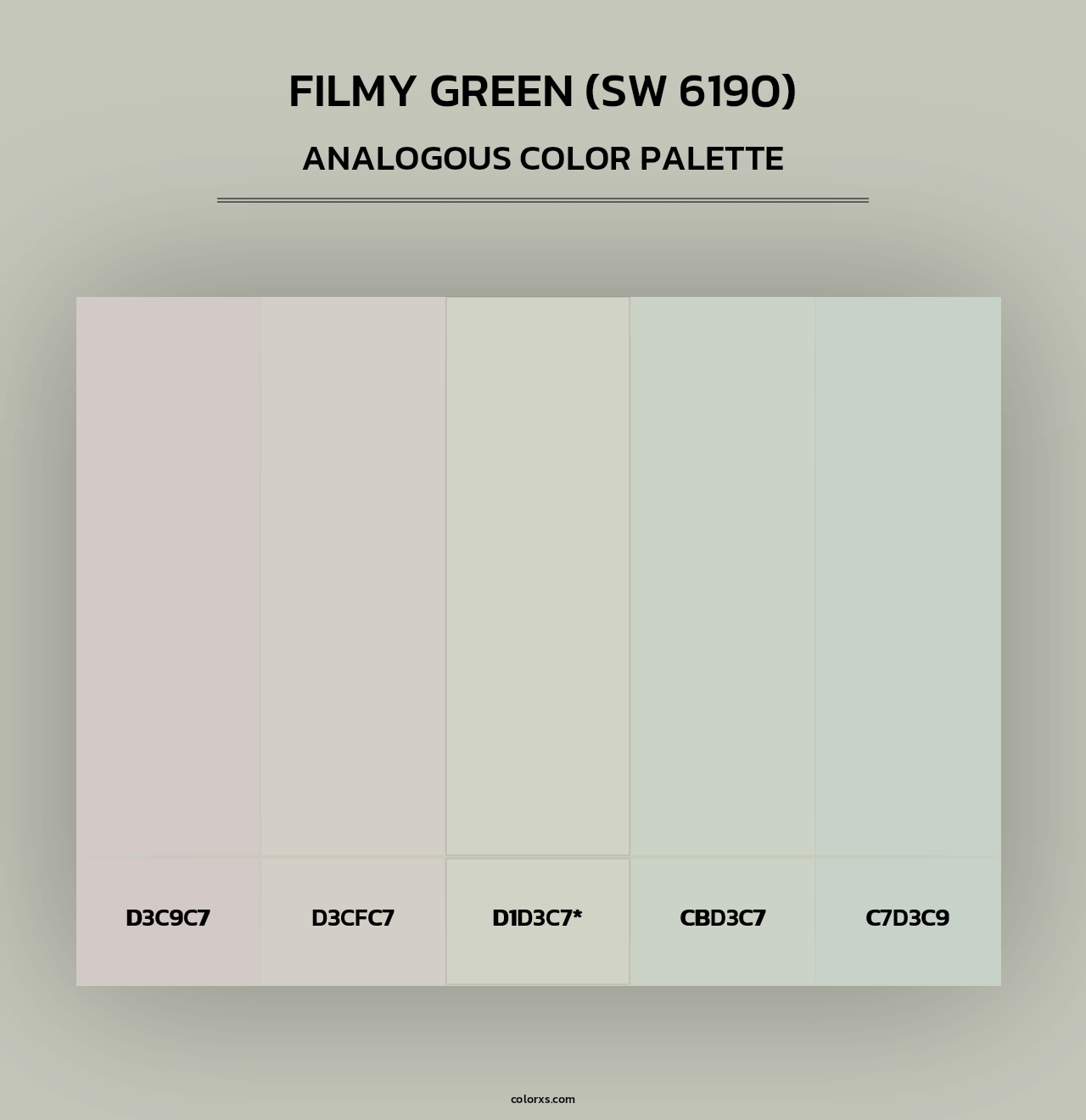 Filmy Green (SW 6190) - Analogous Color Palette