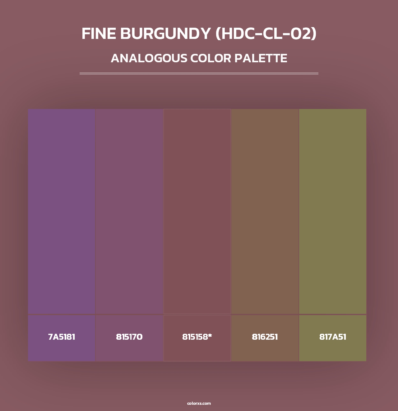 Fine Burgundy (HDC-CL-02) - Analogous Color Palette
