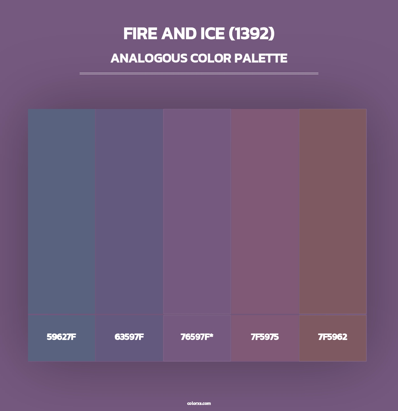 Fire and Ice (1392) - Analogous Color Palette