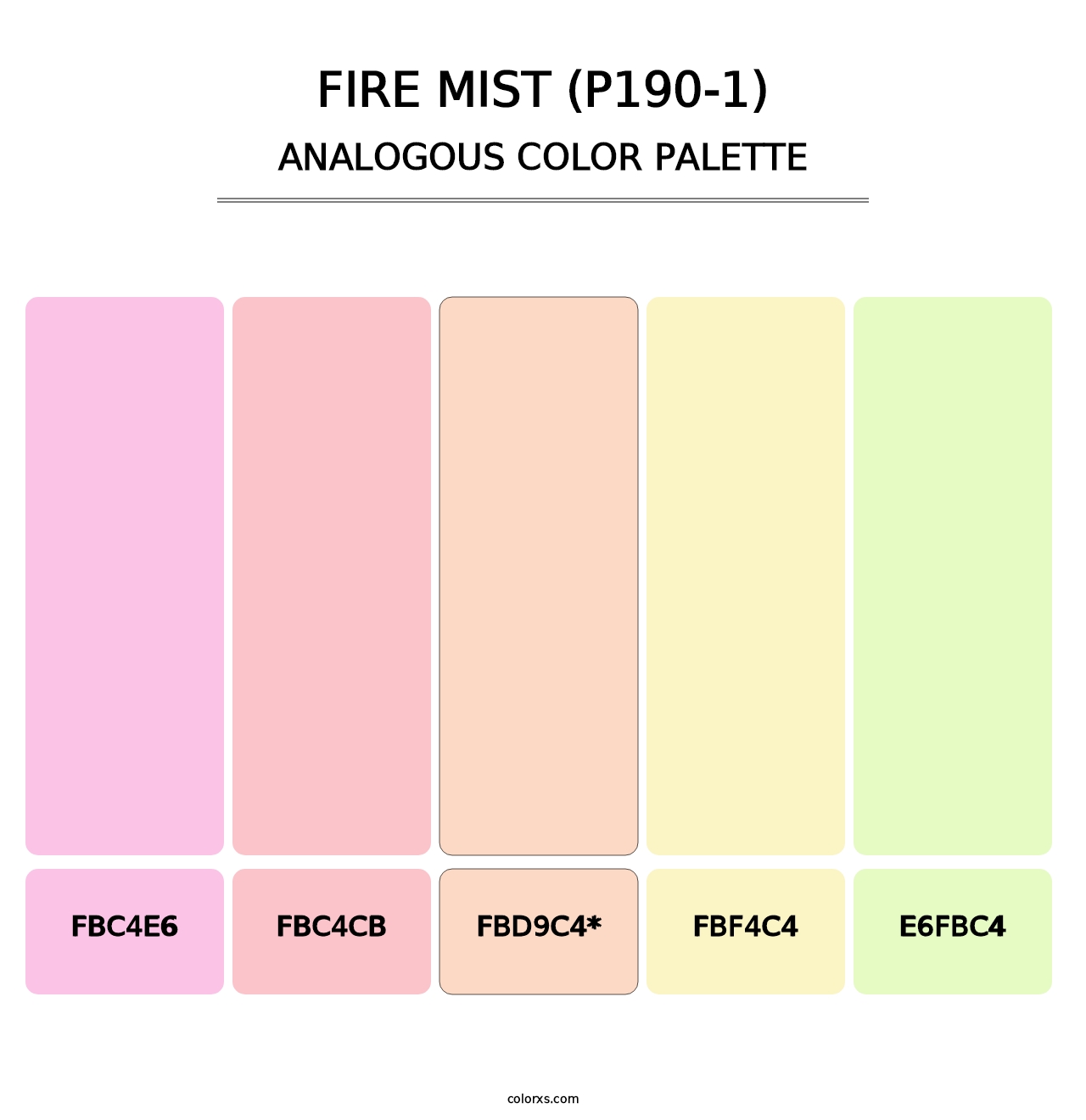 Fire Mist (P190-1) - Analogous Color Palette