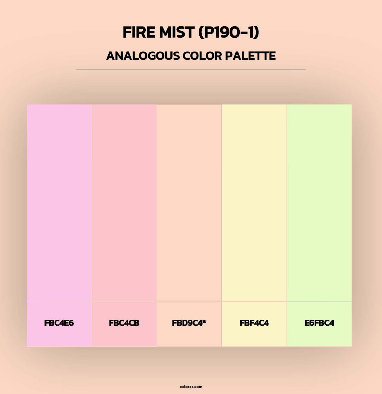 Fire Mist (P190-1) - Analogous Color Palette