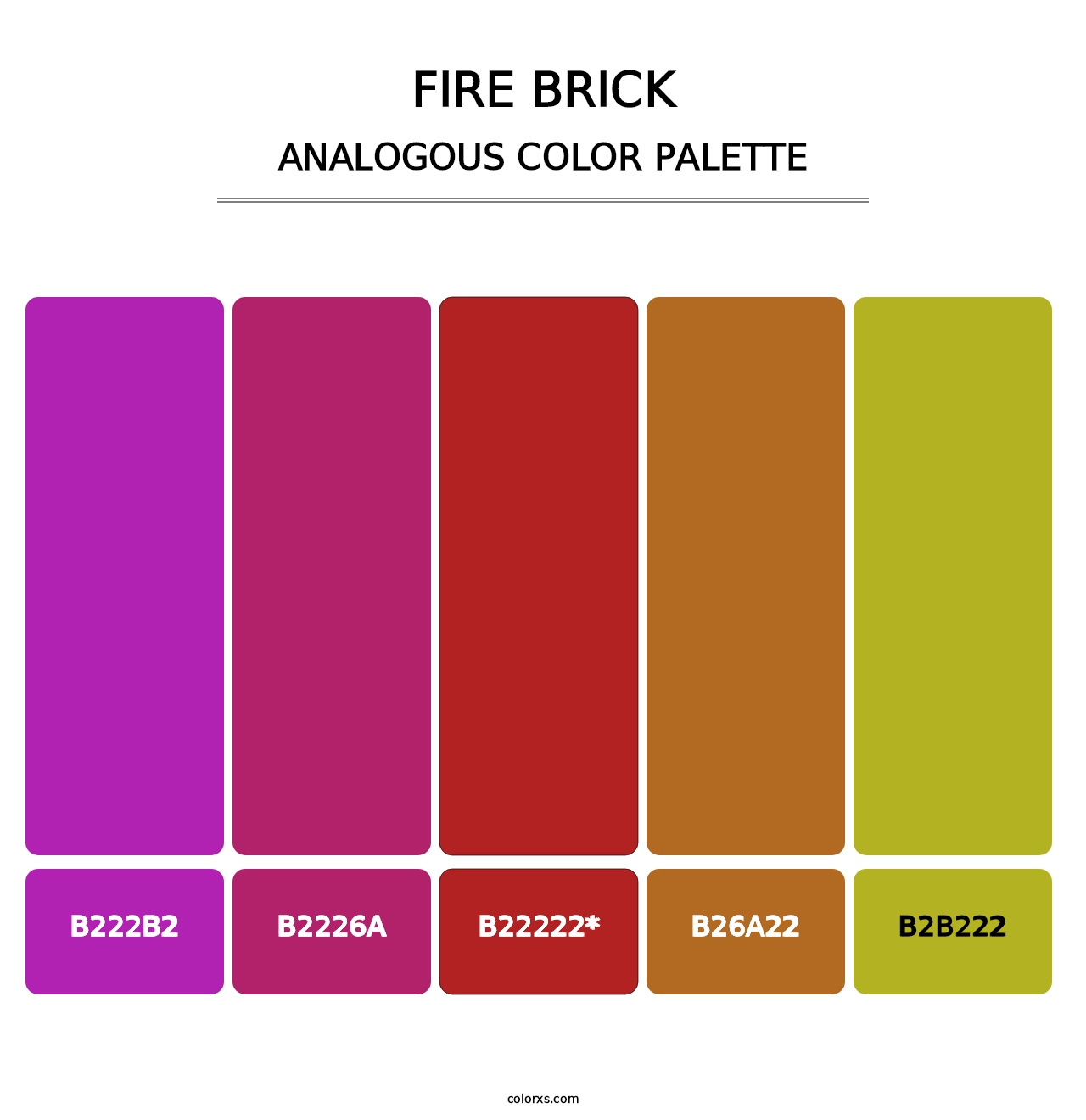 Fire Brick - Analogous Color Palette