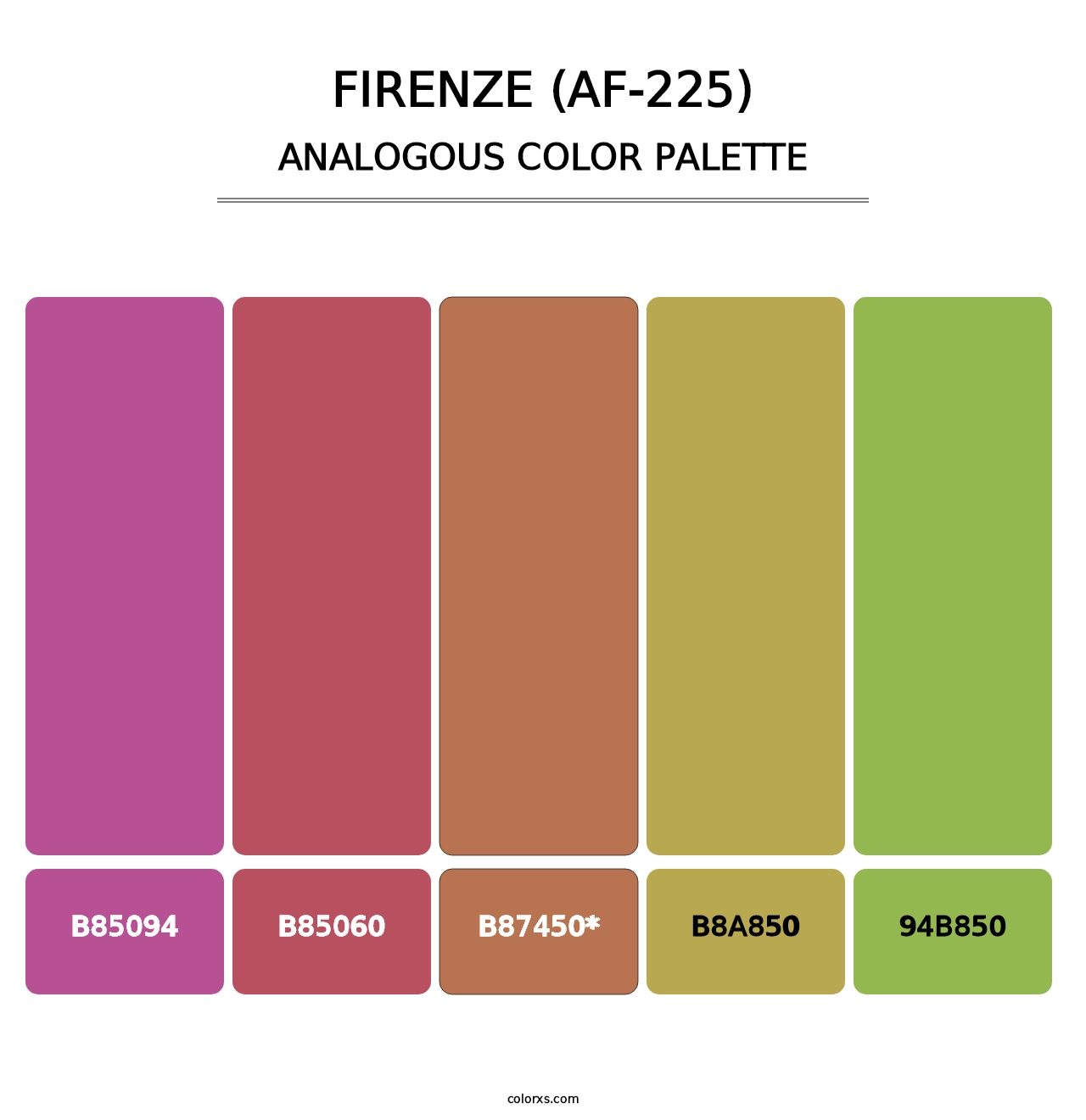 Firenze (AF-225) - Analogous Color Palette