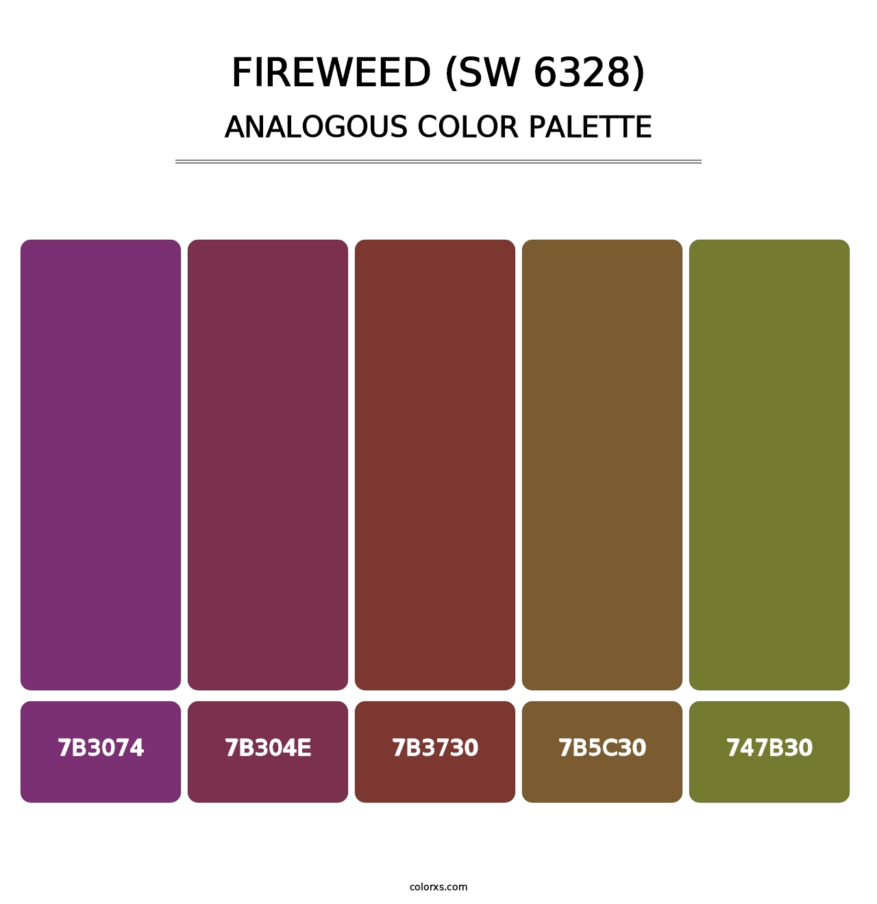 Fireweed (SW 6328) - Analogous Color Palette