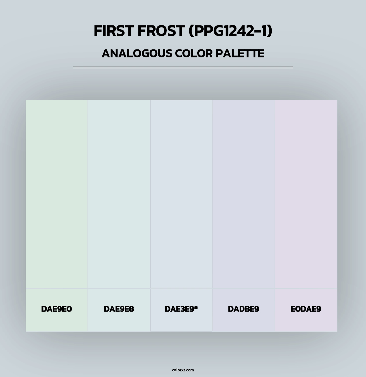 First Frost (PPG1242-1) - Analogous Color Palette
