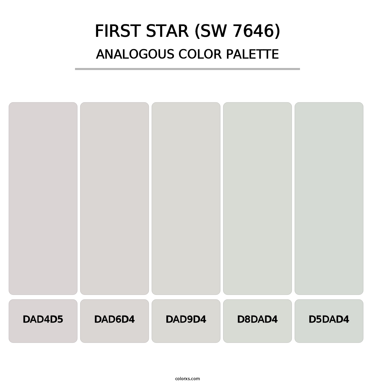 First Star (SW 7646) - Analogous Color Palette