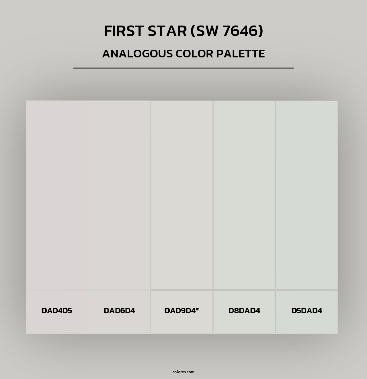 First Star (SW 7646) - Analogous Color Palette