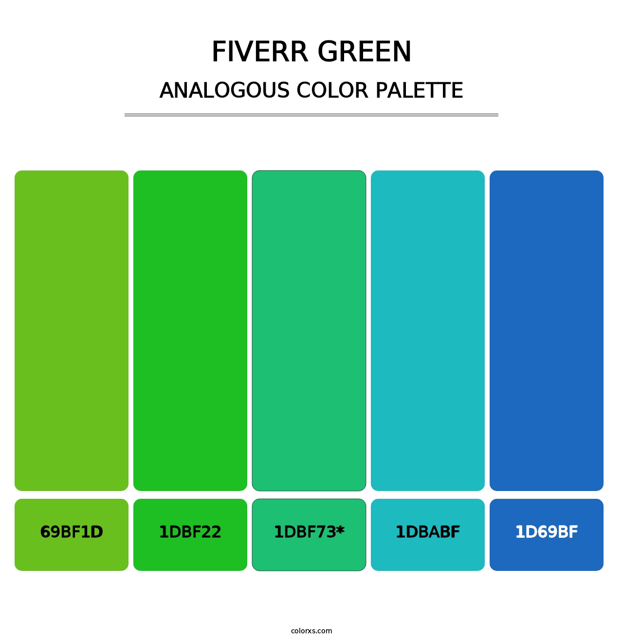 Fiverr Green - Analogous Color Palette