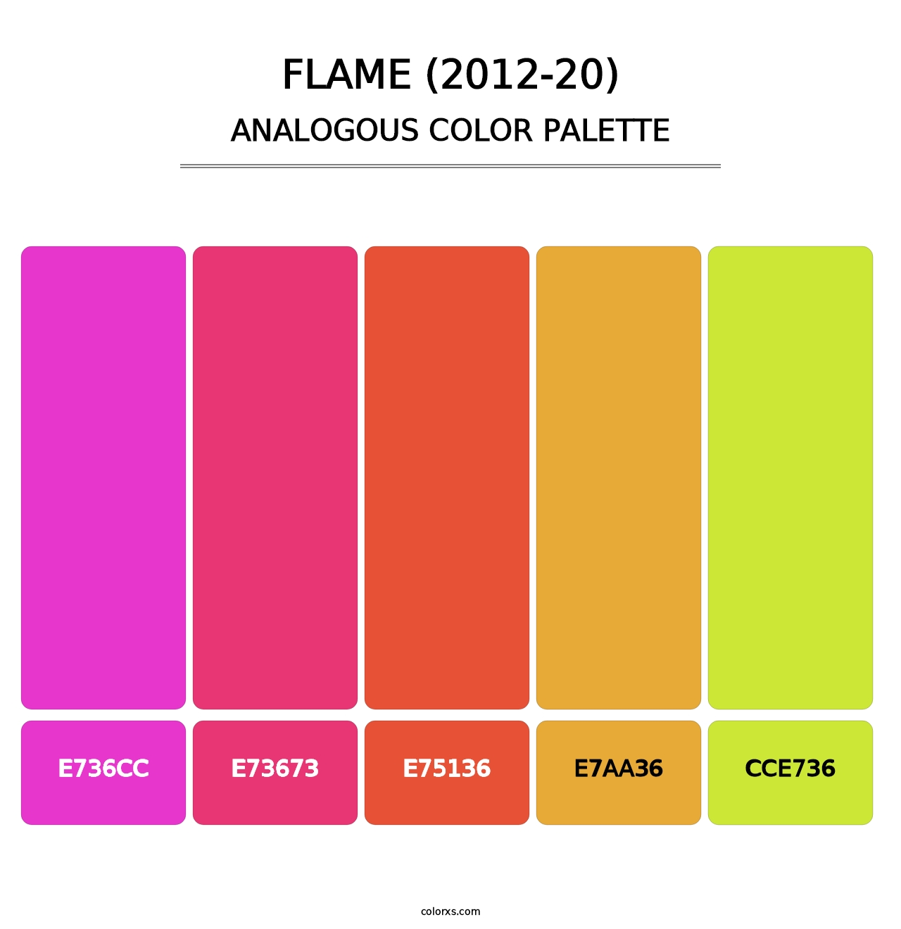 Flame (2012-20) - Analogous Color Palette