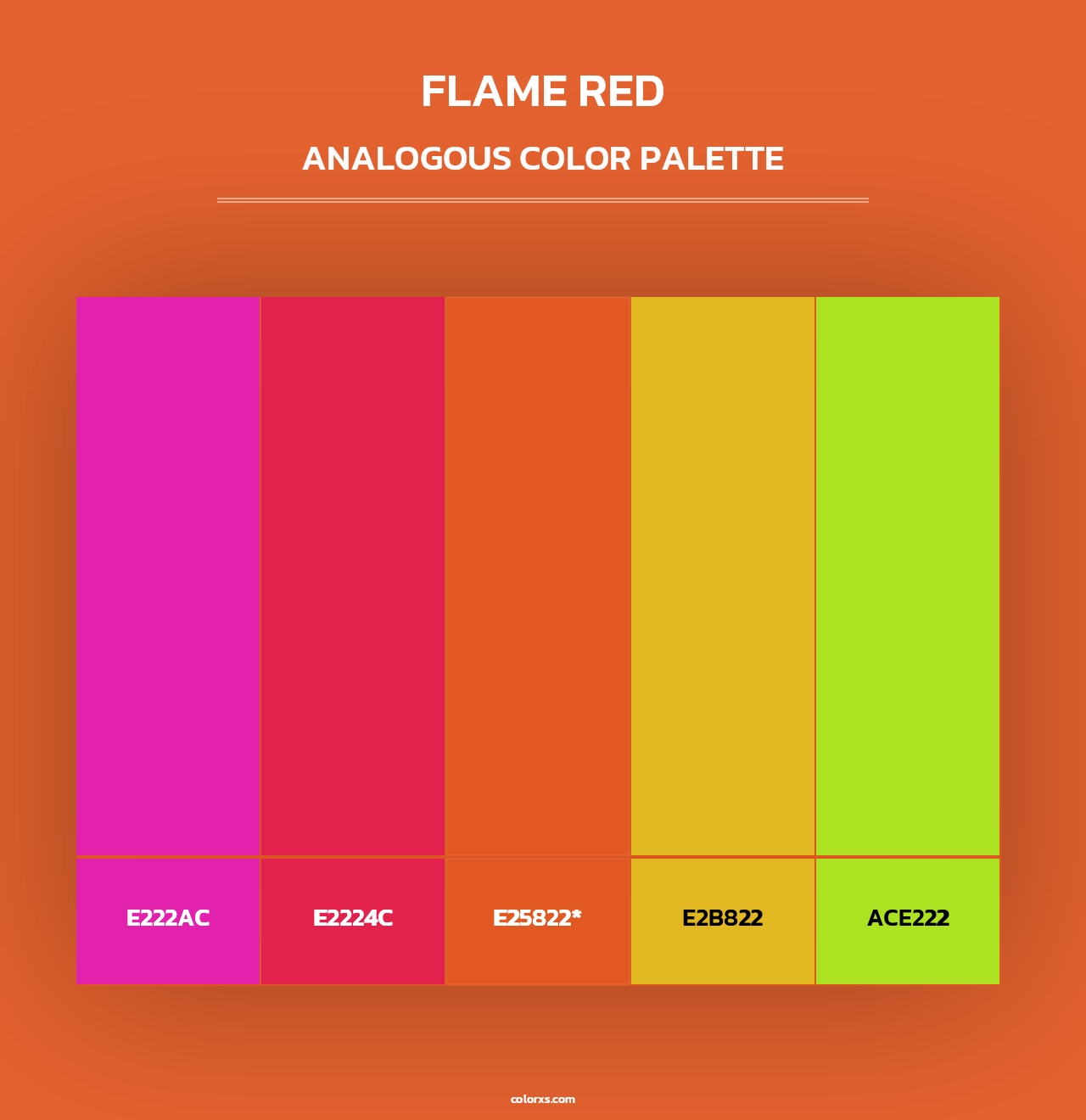 Flame Red - Analogous Color Palette