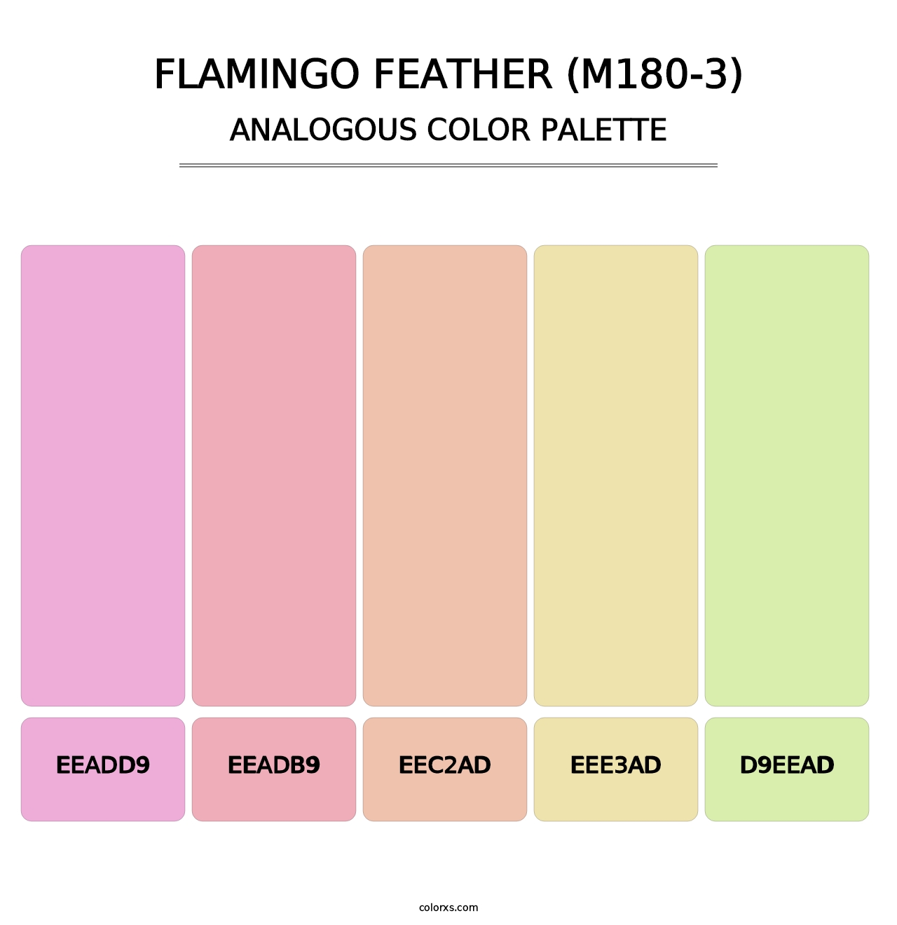 Flamingo Feather (M180-3) - Analogous Color Palette