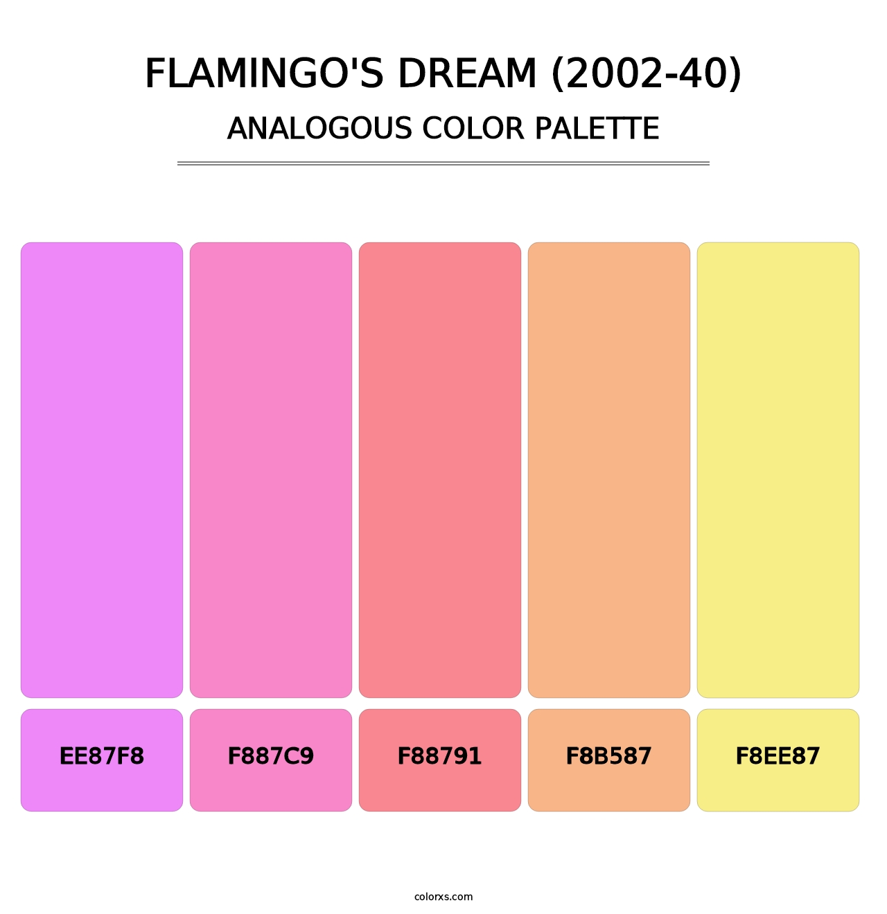 Flamingo's Dream (2002-40) - Analogous Color Palette