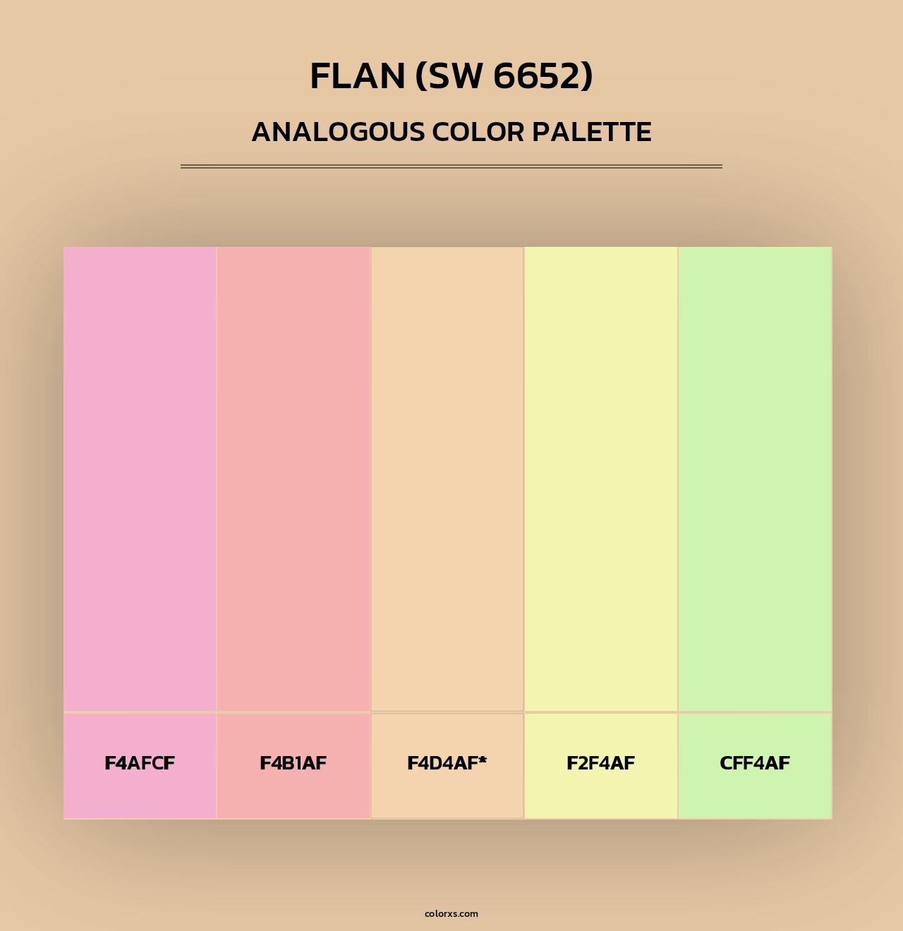 Flan (SW 6652) - Analogous Color Palette