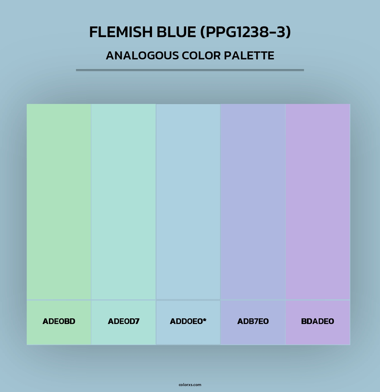 Flemish Blue (PPG1238-3) - Analogous Color Palette