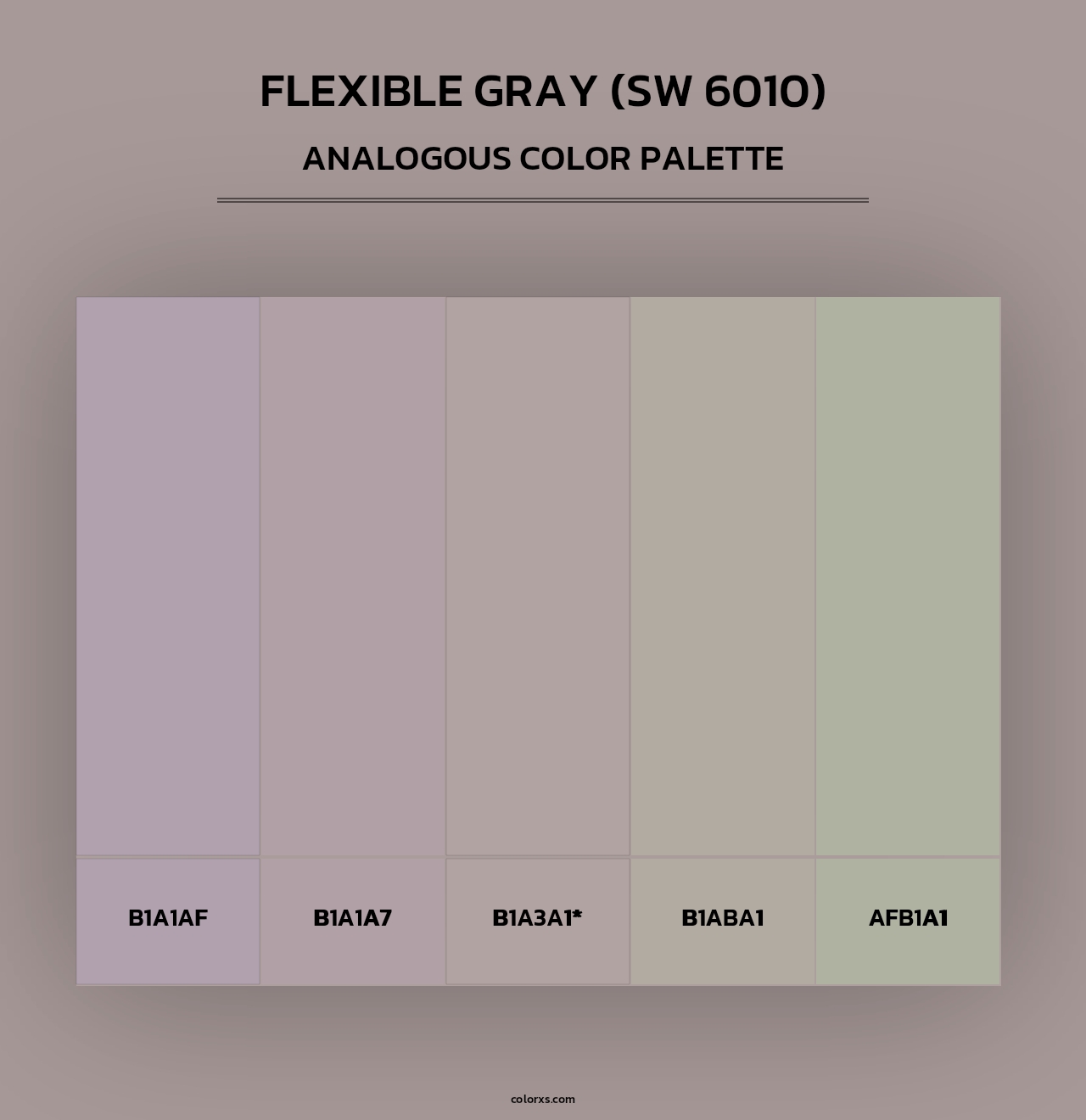 Flexible Gray (SW 6010) - Analogous Color Palette