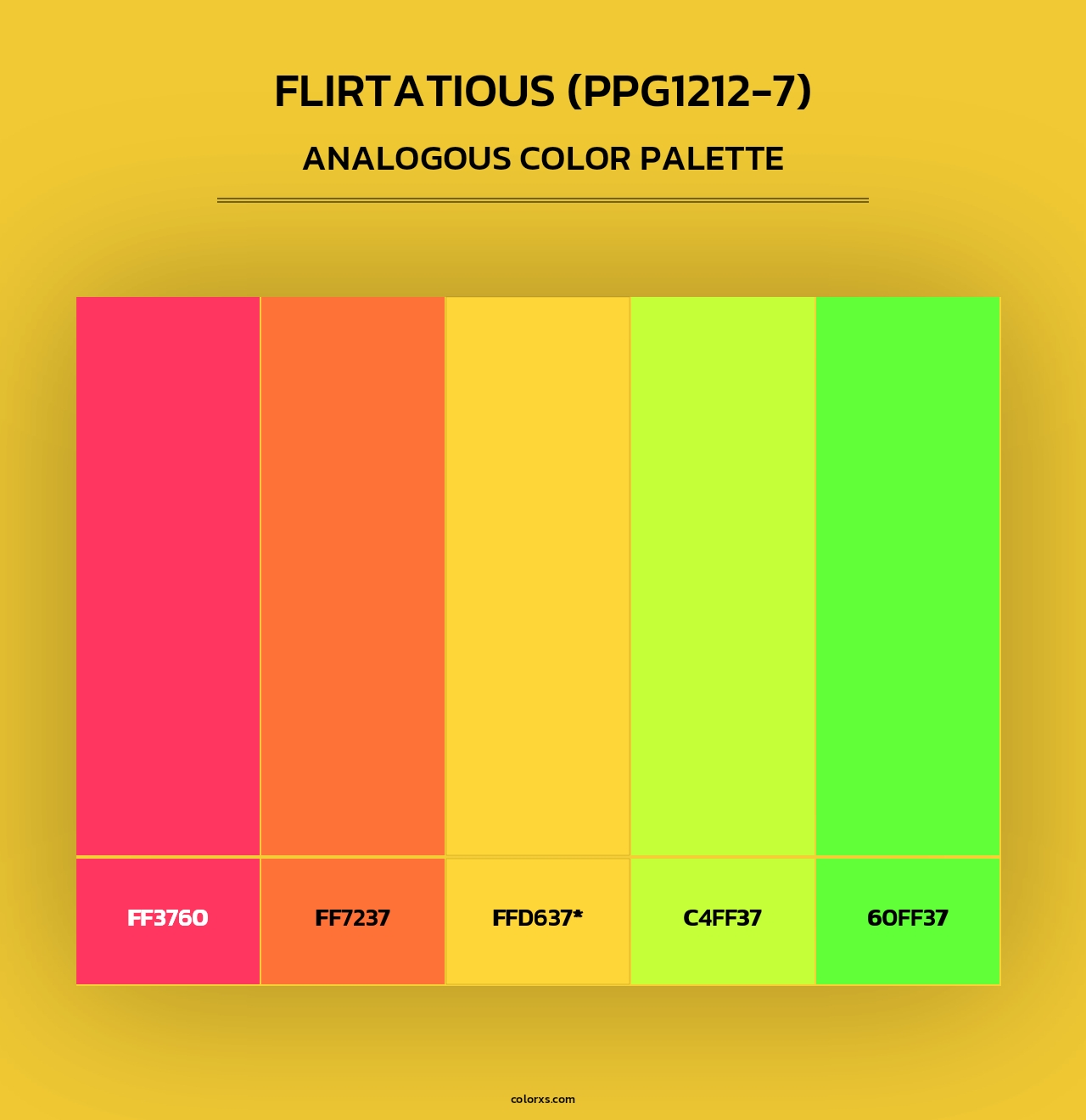 Flirtatious (PPG1212-7) - Analogous Color Palette