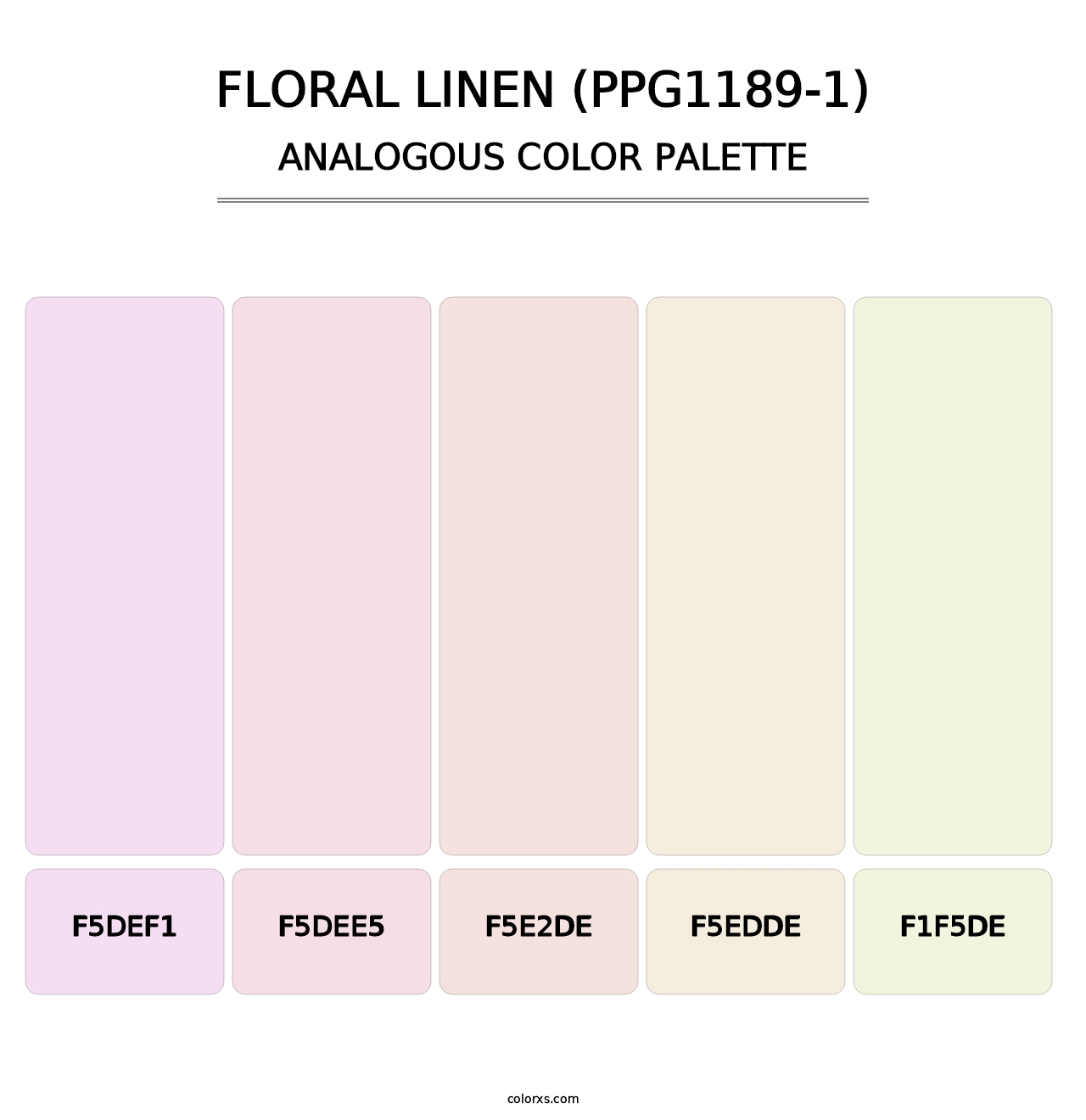 Floral Linen (PPG1189-1) - Analogous Color Palette