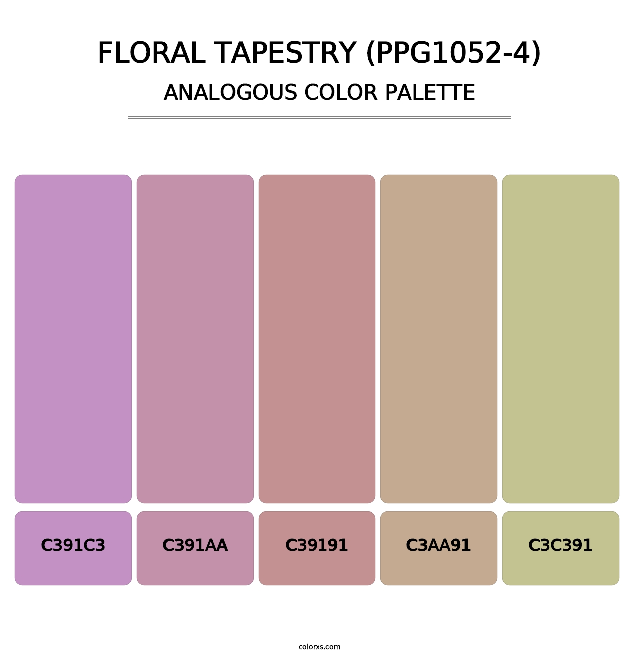 Floral Tapestry (PPG1052-4) - Analogous Color Palette