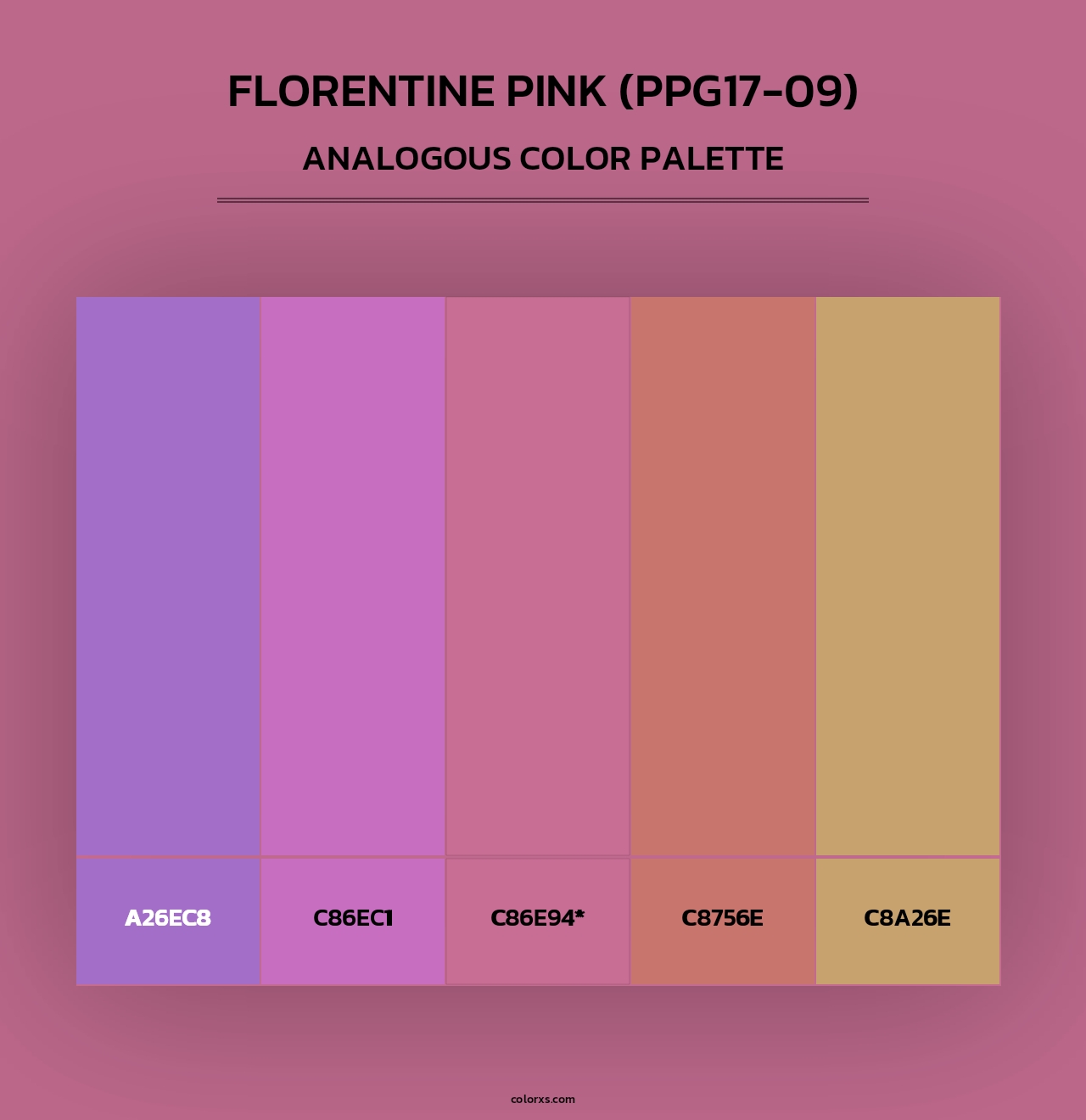 Florentine Pink (PPG17-09) - Analogous Color Palette