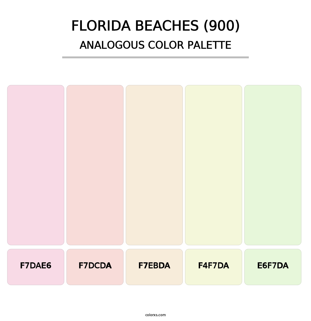 Florida Beaches (900) - Analogous Color Palette