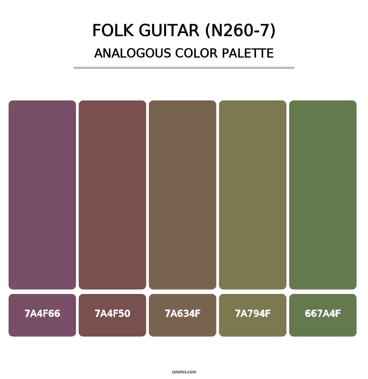 Folk Guitar (N260-7) - Analogous Color Palette