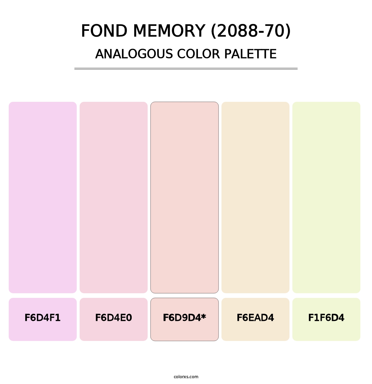 Fond Memory (2088-70) - Analogous Color Palette