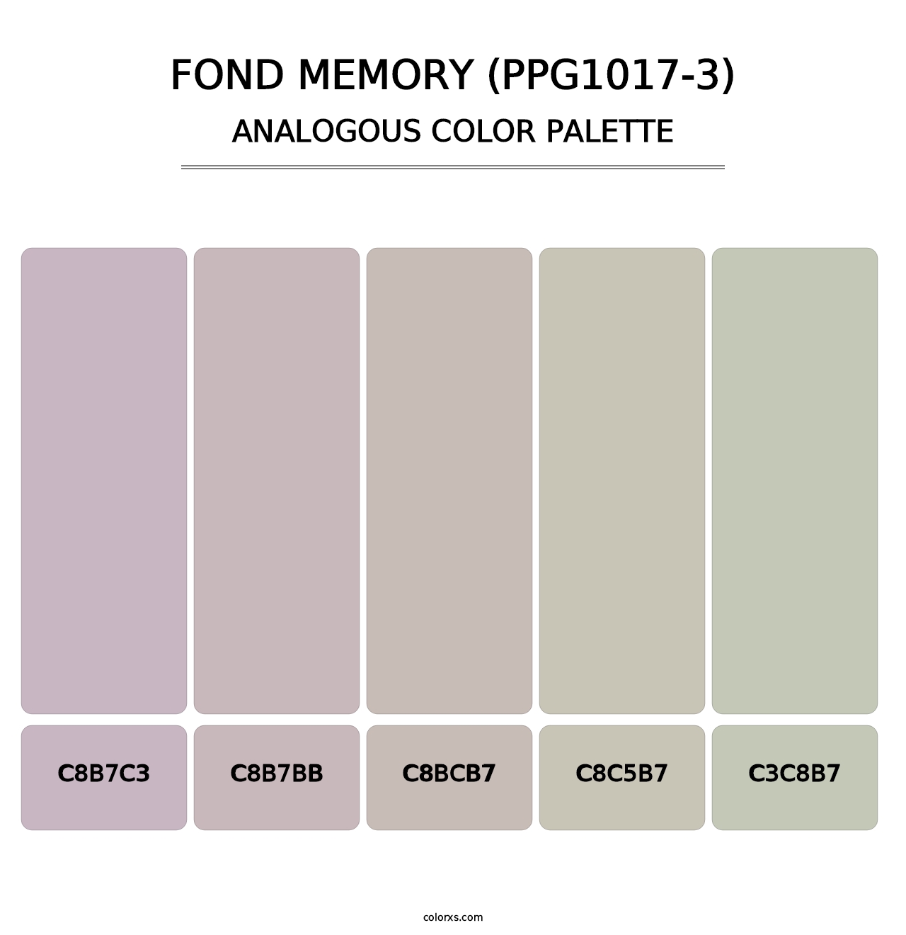 Fond Memory (PPG1017-3) - Analogous Color Palette
