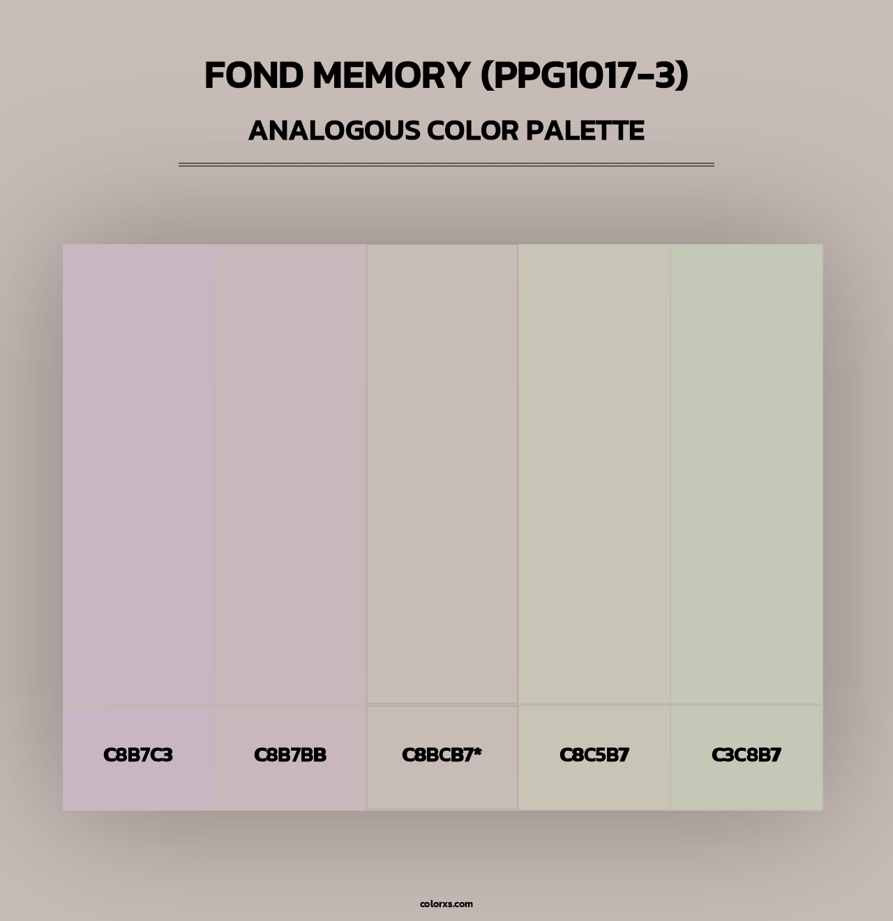 Fond Memory (PPG1017-3) - Analogous Color Palette