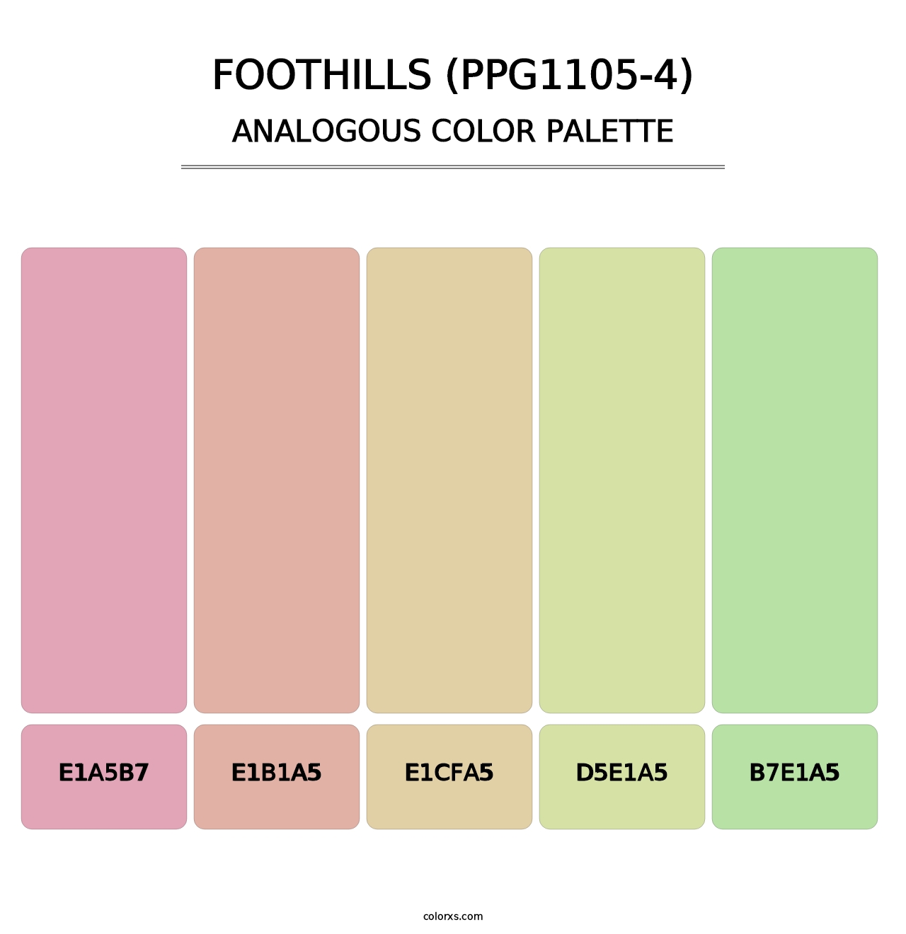 Foothills (PPG1105-4) - Analogous Color Palette