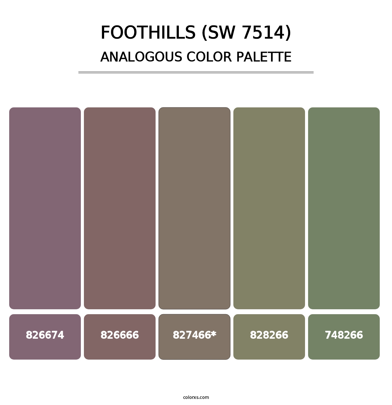 Foothills (SW 7514) - Analogous Color Palette