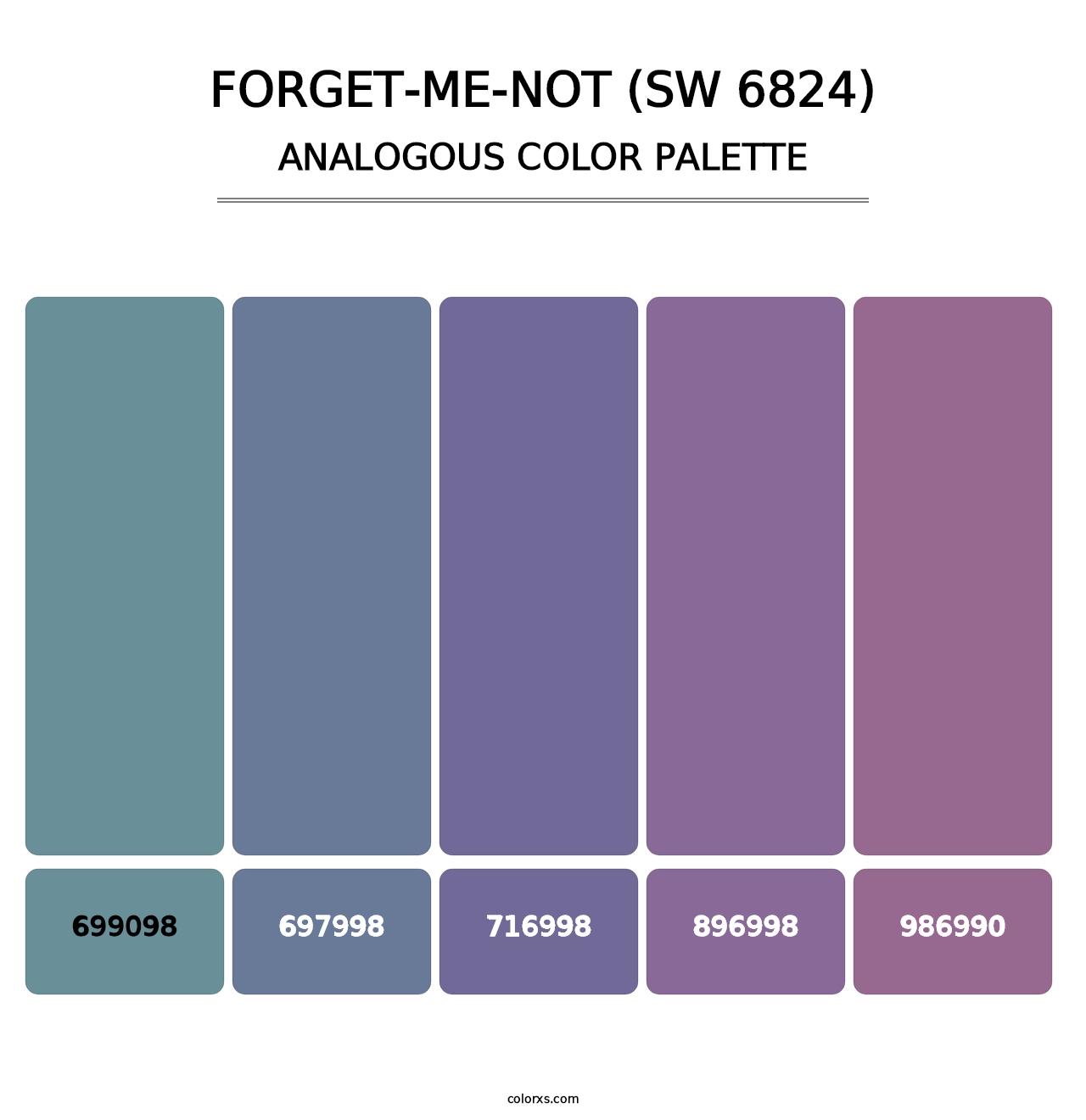 Forget-Me-Not (SW 6824) - Analogous Color Palette