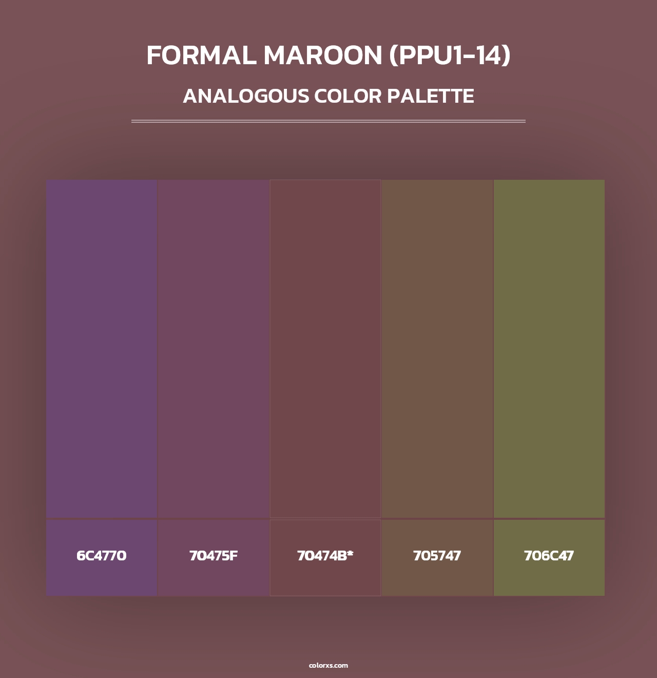 Formal Maroon (PPU1-14) - Analogous Color Palette