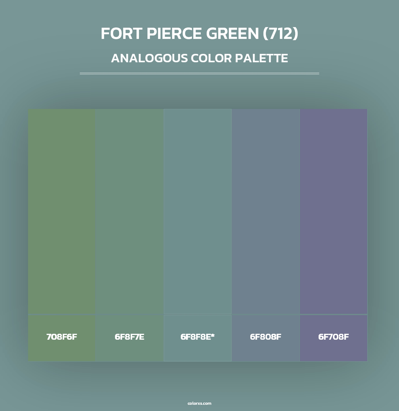 Fort Pierce Green (712) - Analogous Color Palette