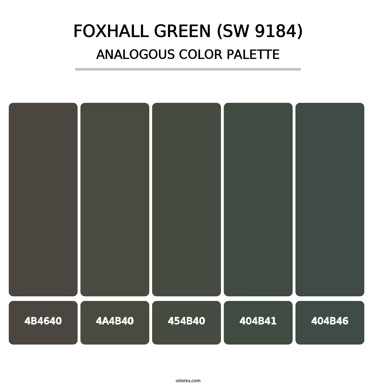 Foxhall Green (SW 9184) - Analogous Color Palette