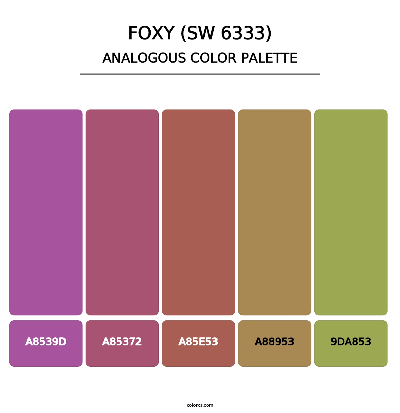 Foxy (SW 6333) - Analogous Color Palette