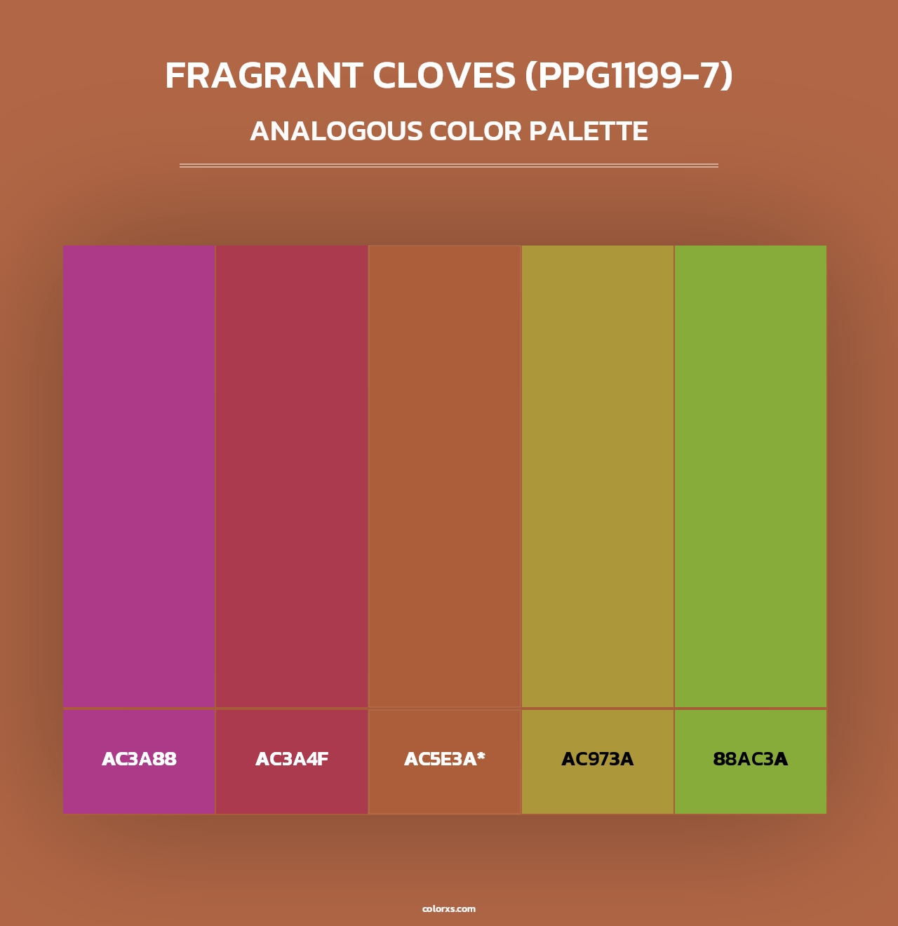 Fragrant Cloves (PPG1199-7) - Analogous Color Palette