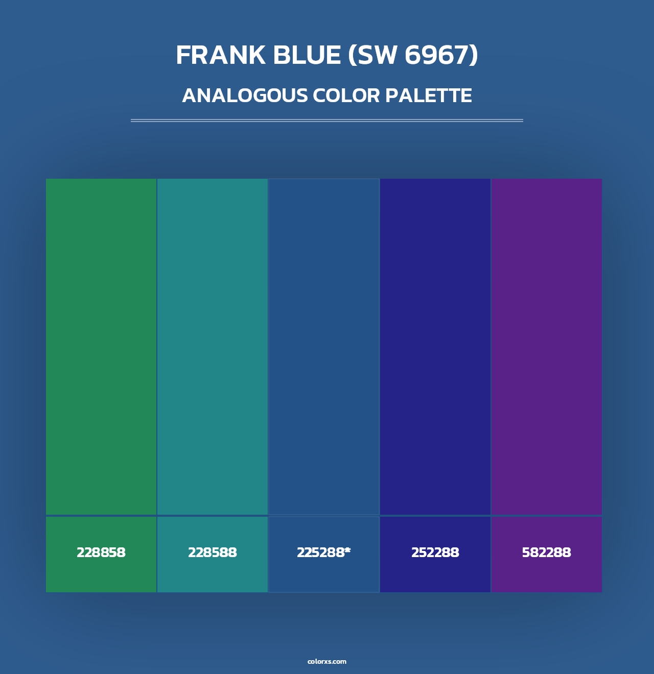Frank Blue (SW 6967) - Analogous Color Palette