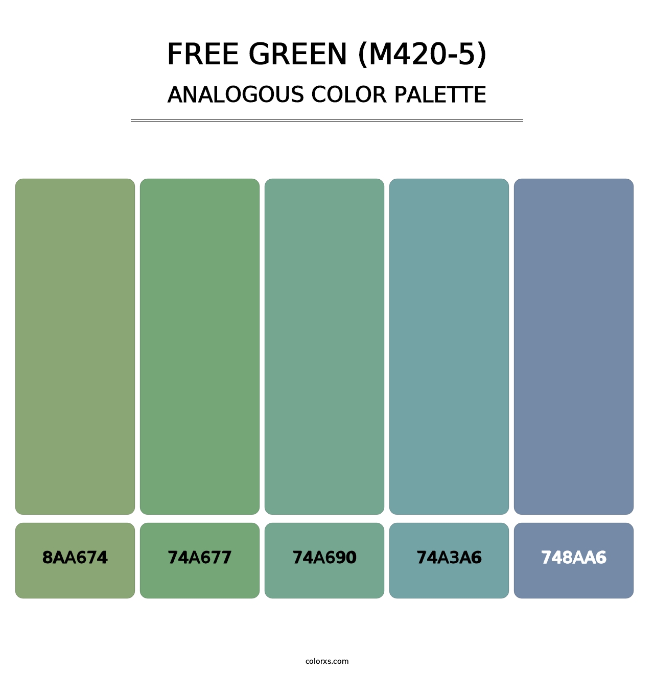 Free Green (M420-5) - Analogous Color Palette